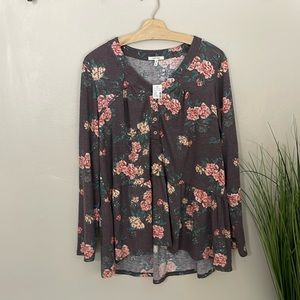 NWT Maurices Floral Thermal Top. XL